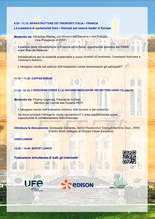 IREFI Invito 3° Forum delle Infrastrutture dei Trasporti e dell'Energia - Parigi 12-13 maggio 2022 1